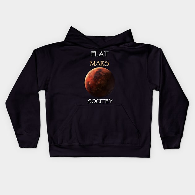 flat Mars Kids Hoodie by Lamink